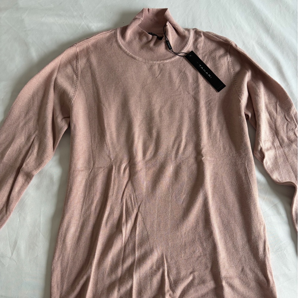 T Tahari Pink Turtleneck Sweater